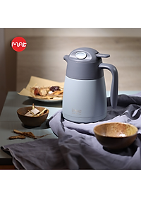 Bình ủ nhiệt iMat có phin lọc 1200ml màu xanh xám, ruột bình, phin lọc Inox 304