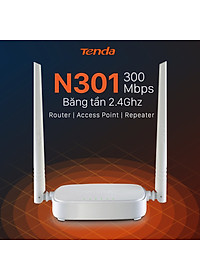Thiết bị phát Wifi Tenda N301 Chuẩn N 300Mbps - Hàng Chính Hãng