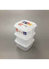 Set 03 hộp nhựa Nakaya 200ml bảo quản thức ăn trong rủ lạnh, có nắp mềm - Nội địa Nhât