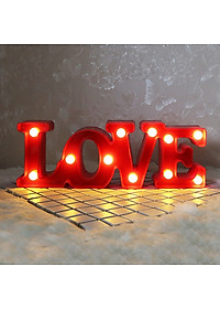 Đèn Led 3D trang trí chữ LOVE - Màu Đỏ