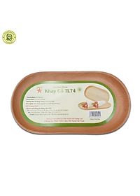 Khay Gỗ Hình Oval TL74 24 Cm Dùng Để Trưng Bày, Đựng Thức Ăn Bánh Kẹo - Đồ Gỗ Nhà Bếp Thương Hiệu Trường Sơn