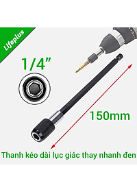 Thanh kéo dài lục giác thay nhanh đầu khía đen