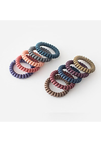 Dây buộc tóc nữ hình dây điện thoại [Set 5 dây] NASI nhiều màu dễ thương phong cách hàn quốc thun cột tóc nữ co giãn tốt phụ kiện tóc giao ngẫu nhiên