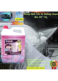 Bio 45 - 5 lít tặng kèm bình phun bọt tuyết 2 lít - Dung dịch rửa xe không chạm - Nước rửa xe bọt tuyết - Ekokemika