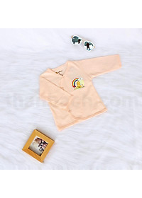 Áo sơ sinh màu cổ tim viền tay dài mềm mại cho bé (BB17)