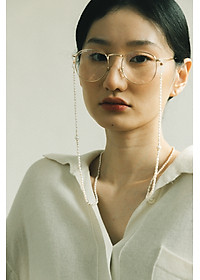 Dây hạt trai đeo kính chuỗi hạt vàng phong cách retro cổ điển Pháp trang sức thiết kế handmade