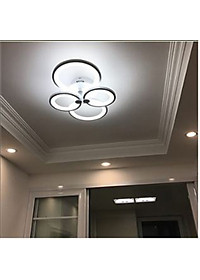 Đèn trần LED mâm 3 màu ánh sáng 4 cánh có điểu khiển từ xa