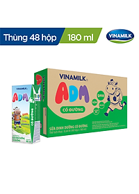 THÙNG 48 HỘP SỮA DINH DƯỠNG VINAMILK ADM GOLD CÓ ĐƯỜNG 180ML