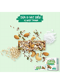 Thanh hạt Freshie Dừa & Hạt điều gạo lứt ngũ cốc thuần chay cung cấp năng lượng 150gr TÂM MINH FOODS