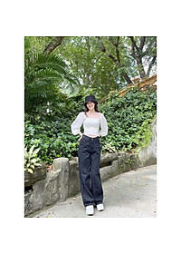 Áo Kiểu, Dài Tay, Cách Điệu Nhún Ngực, Eo, Tay Áo, Màu Trắng - Lovadova 21B04C001