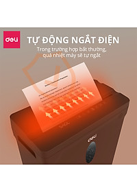 Máy Hủy Tài Liệu 15L Cao Cấp Deli - Máy Huỷ Giấy 15 Lít Phù Hợp Cho Bảo Mật Giấy Tờ Trong Doanh Nghiệp, Văn Phòng, Nhà Trường - Hàng Chính Hãng - ET023