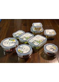 Combo 2 hộp thủy tinh chữ nhật Hokkaido 640ml