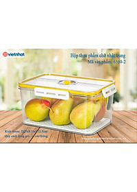 BỘ 3 HỘP THỰC PHẨM CHỮ NHẬT CAO CẤP KHÓA GÀI VIỆT NHẬT HOKORI - Hàng chính hãng (Giao màu ngẫu nhiên)