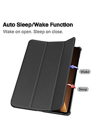 Bao da Máy tính bảng Samsung Galaxy Tab A11 Plus có khay đựng bút mặt lưng chống nóng máy