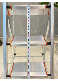 Thang nhôm 3 - 4 - 5 - 6 bậc xếp gọn - chữ A -  bản to - tay vịn -  cao cấp chính hãng -  thang gia đình đa năng gấp gọn