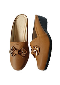 Dép Sục Nữ Da Bò Thật BIGGBEN Cao 5 phân SBN43