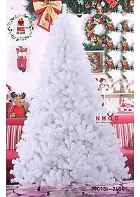 Cây thông noel màu trắng cao 180cm - Tán dày và đẹp, cây thông chắc chắn và dể tháo lắp