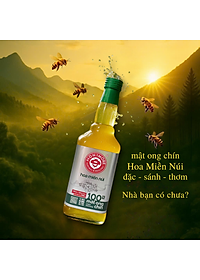 Mật ong rừng Hoa Miền Núi dạng tuýp tiện dụng 130g - 100% mật ong chín Honimore 