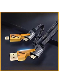 Cáp Sạc 4 Trong 1 đa năng dài 1 mét - công suất 65W, dùng cho nhiều dòng điện thoại 