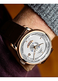 Đồng hồ nam chính hãng LOBINNI LB18071G-D1 hàng mới fullbox ,kính sapphire,chống xước,chống nước 50m,Bh 24 tháng,máy cơ (automatic),mặt trắng dây da nâu xịn