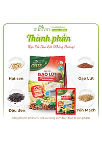 Ngũ Cốc Gạo Lứt No Sugar Xuân An [đường ăn kiêng] Túi 400G {25g*16 gói}(Tặng Kèm 1 Túi Yến Mạch 150G)