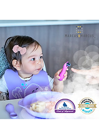 Bộ thìa nĩa tập ăn silicon cho bé Palm Grasp Marcus & Marcus, từ 12 tháng