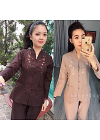 Đồ Lam Đi Chùa # Bà Lai 2 Túi Áo # Đồ Bộ # Quần Áo Nữ