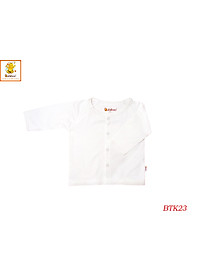 Áo sơ sinh Babiboo tay dài cài giữa vải visco siêu mềm mại