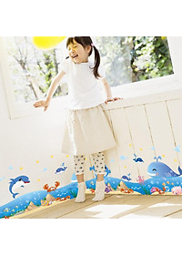 Decal dán tường kết hợp Đại dương sâu thẳm XL7225 + XL7149 [ Size Lớn ] 