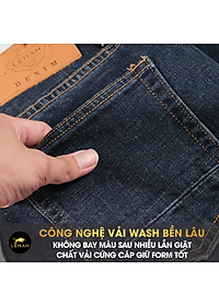 Quần Jean nam Leman xanh trơn JD04 - Slim Form