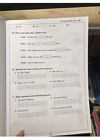 Bài tập tuần tiếng anh 3 tập một 