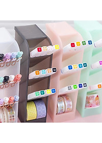 Hộp đựng bút Lalunavn 4 tầng khay kệ đựng bút đồ dùng học tập văn phòng phẩm dễ thương B141