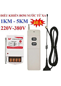 Bộ Điều Khiển Từ Xa 220V Cho Máy Bơm, Đèn – Tầm Xa 1–5KM, Chịu Tải 40A 3000W Loại Xịn