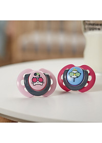 Ty ngậm thoáng khí cho bé Tommee Tippee Air 0-6 tháng (vỉ đôi) - Mèo hồng