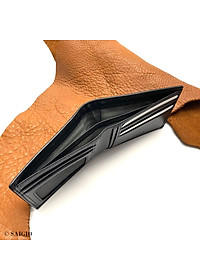 Ví Nam Cao Cấp, Da Bò NAPA Láng Mịn, Mỏng Nhẹ, Size Trung, Kiểu Cổ Điển Tinh Tế - Sang Trọng, Dáng Ngang - Gập 2, Nhiều Ngăn Để Tiền Và Giấy Tờ Tiện Dụng - Hàng Chính Hãng SAIGIO