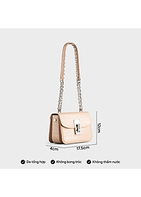Túi Yuumy ( Thời trang nữ phối khóa trang trí size 18 - Túi đeo chéo da Verein YN186 )