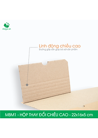 MBM1 - 22x16x5cm - Combo 100 Hộp carton thay đổi chiều cao - Thùng carton đóng hàng