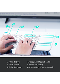 Bàn Phím Không Dây Logitech K400 PLUS - Hàng Chính Hãng