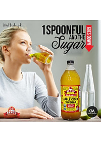 Combo 2 chai giấm táo BRAGG Hữu cơ Nhập khẩu USA chai 473ml siêu tiết kiệm