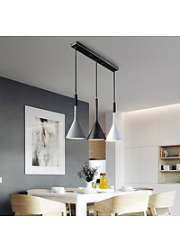 Đèn treo thả trần cao cấp trang trí bàn ăn cao cấp VERSION 3 bóng ngang