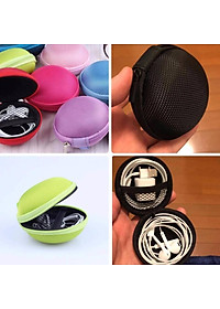 Hộp đựng tai nghe cáp sạc tròn Foxy - Xanh Lá