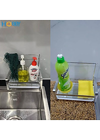 Kệ đựng đồ dùng rửa chén có treo khăn dán tường Hobby home decor KRC4