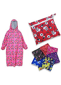 Áo Mưa Bít Trẻ Em Từ 3-10 Tuổi, Áo Mưa Trẻ Em Không Xẻ Tà Vải Dù Dễ Thương Dành Cho Trẻ Em Bé Trai Và Bé Gái, Chống Thấm An Toàn