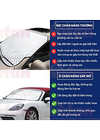 Dù che nắng kính lái ô tô densu, ô rèm chắn chống nắng bảo vệ nội thất oto xe hơi 4,5,7 chỗ, xe bán tải