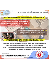 Gối ngủ cao su non HT SYS - Ruột gối Memory Foam công nghệ Nhật Bản - Gối giúp ngủ nhanh , chống mỏi vai gáy - Mang đến giấc ngủ ngon cho mọi nhà