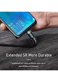 Dây cáp sạc nhanh 100W chuẩn PD 2.0 Type C to type-c QC 3.0 hiệu Baseus Cafule type c to Type C cho iPad Pro 2018 / 2020 / Samsung / Huawei / Xiaomi / Tablet / Macbook / Laptop Type C - Hàng nhập khẩu