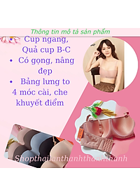 Áo ngực cup ngang Thái Lan BeeNa 2247 vải mềm big size, có gọng, quả cup B, C, chống xệ