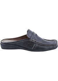 Dép Sabo Nam Da Bò SUNPOLO SUSB003D - Đen