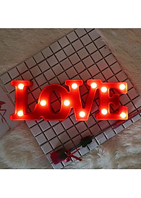 Đèn led trang trí chữ LOVE - Đỏ