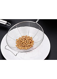 Rây Lọc Thực Phẩm Vợt Lưới Rổ Lọc Thức Ăn Đa Chức Năng chiên xào luộc Cho Nhà Bếp Vá Sạn Vợt INOX SUS304,Kích thước 39 x 13 cm - Thìa muôi vá sạn vợt Inox lọc đồ ăn thực phẩm